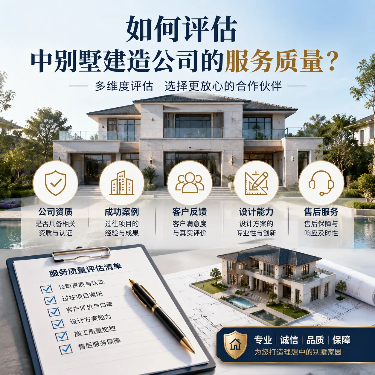 如何评估 江口 中别墅建造公司的服务质量？