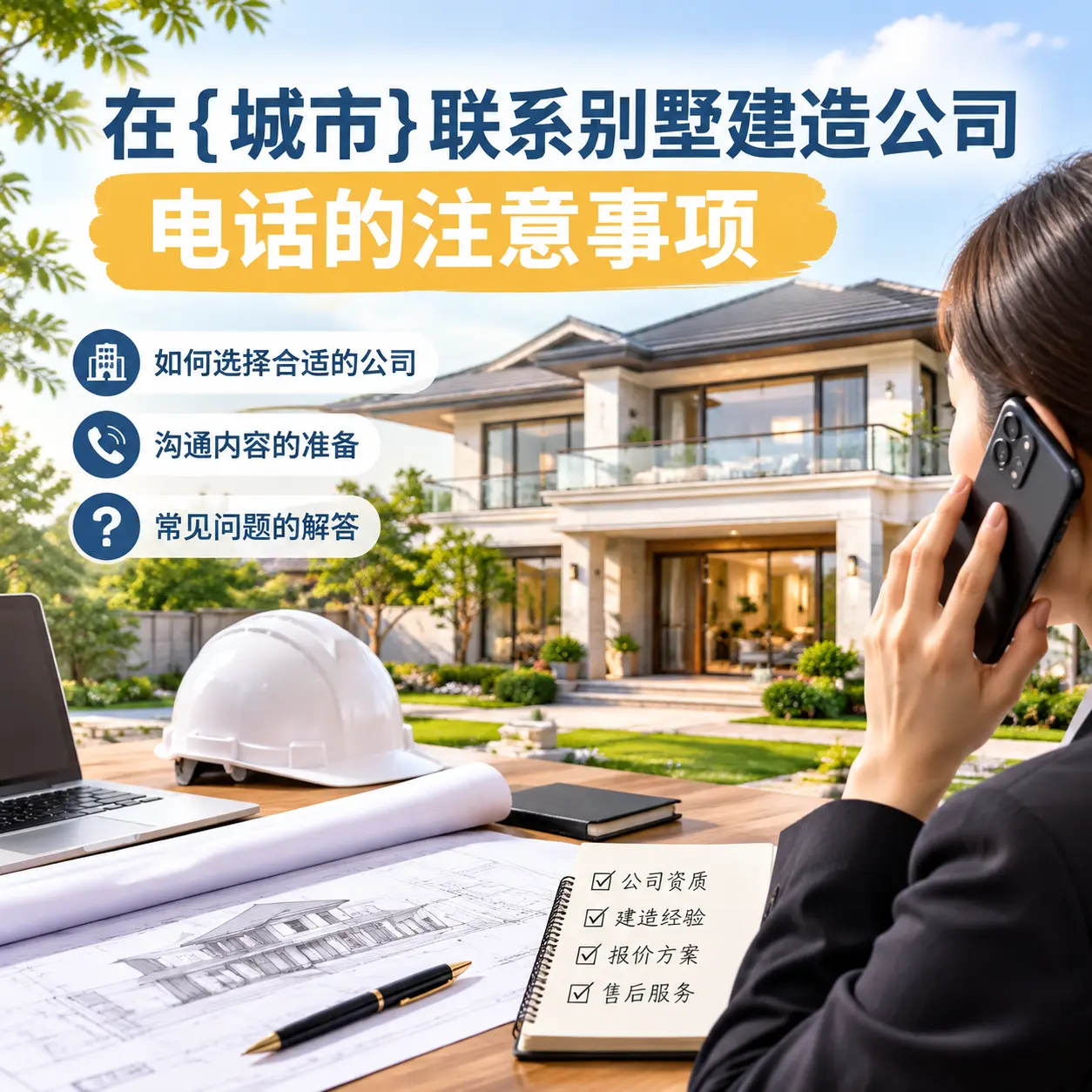 在江口联系别墅建造公司电话的注意事项